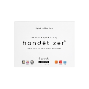 Front facing view of the handētizer light collection 6 pack