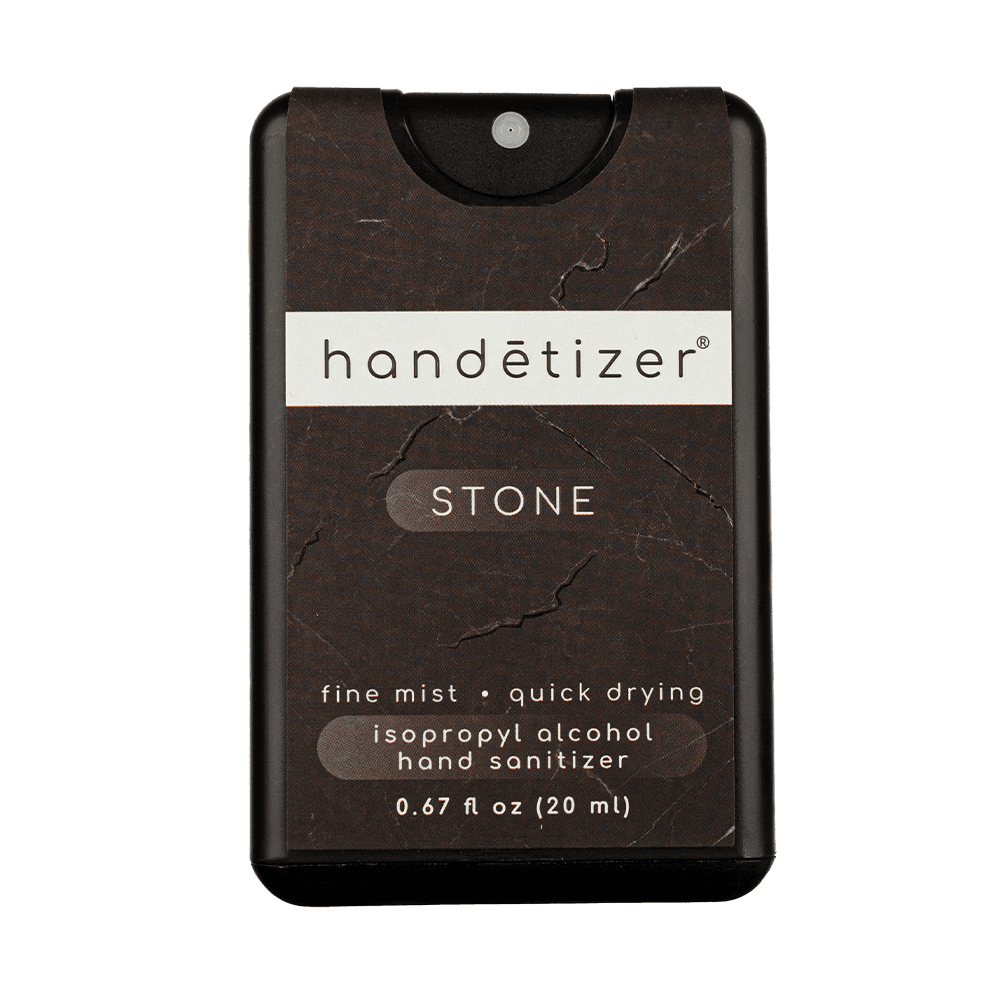 Front facing view of the Stone hand sanitizer spray
